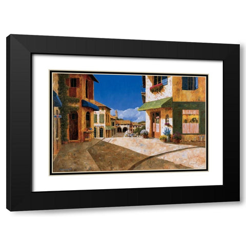On My Way to the Market Black Modern Wood Framed Art Print with Double Matting by Archambault, Gilles