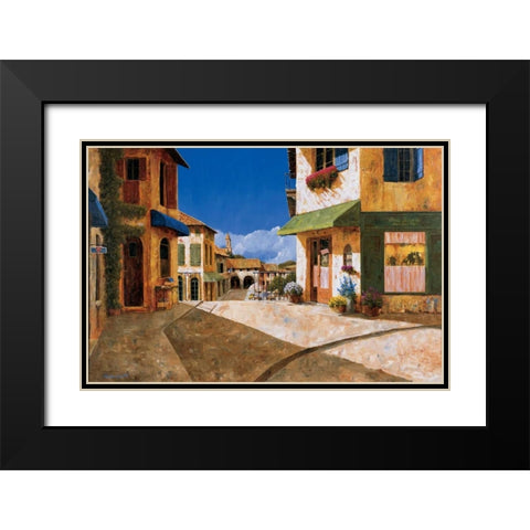 On My Way to the Market Black Modern Wood Framed Art Print with Double Matting by Archambault, Gilles