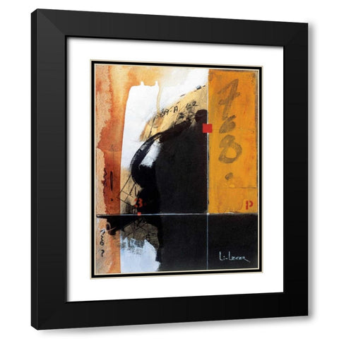Intention Black Modern Wood Framed Art Print with Double Matting by Li-Leger, Don