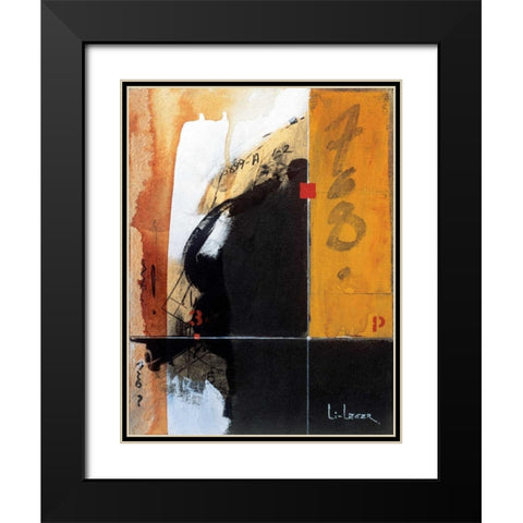 Intention Black Modern Wood Framed Art Print with Double Matting by Li-Leger, Don