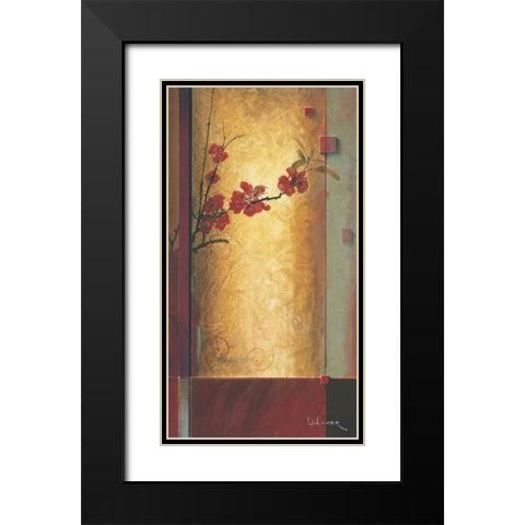 Blossom Tapestry II Black Modern Wood Framed Art Print with Double Matting by Li-Leger, Don