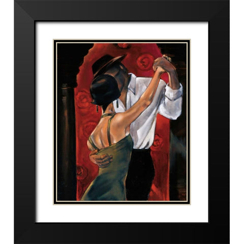 Spanish Heat Black Modern Wood Framed Art Print with Double Matting by Biddle, Trish