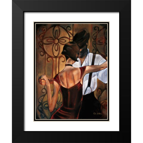 Evening Tango Black Modern Wood Framed Art Print with Double Matting by Biddle, Trish
