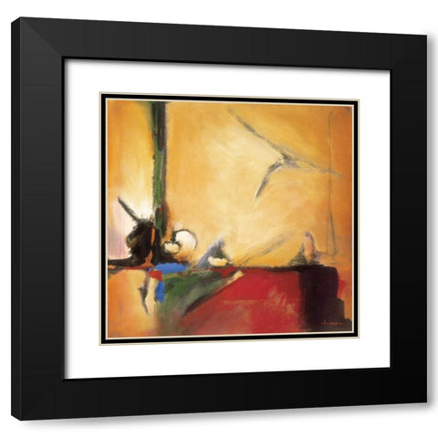 Winged Victory Black Modern Wood Framed Art Print with Double Matting by Li-Leger, Noah