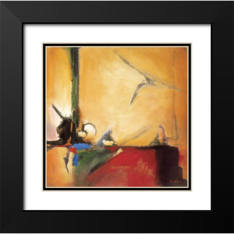 Winged Victory Black Modern Wood Framed Art Print with Double Matting by Li-Leger, Noah