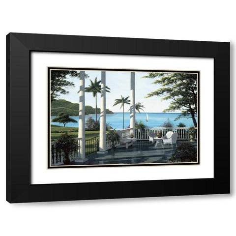 Caribbean Comfort Black Modern Wood Framed Art Print with Double Matting by Saunders, Bill