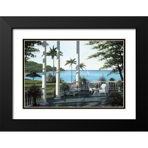 Caribbean Comfort Black Modern Wood Framed Art Print with Double Matting by Saunders, Bill