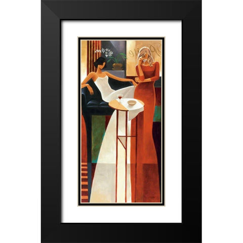 Les Anges Black Modern Wood Framed Art Print with Double Matting by Mallett, Keith