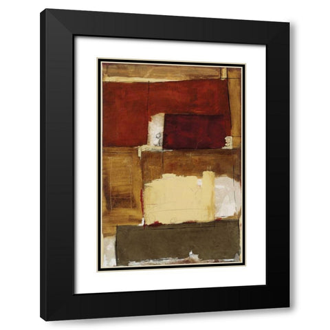 Linear Conversations I Black Modern Wood Framed Art Print with Double Matting by Johnson, Marc