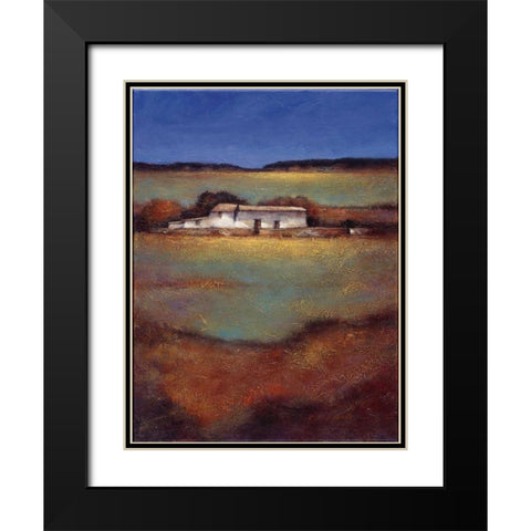 Days Beginning Black Modern Wood Framed Art Print with Double Matting by Wong, Joseph
