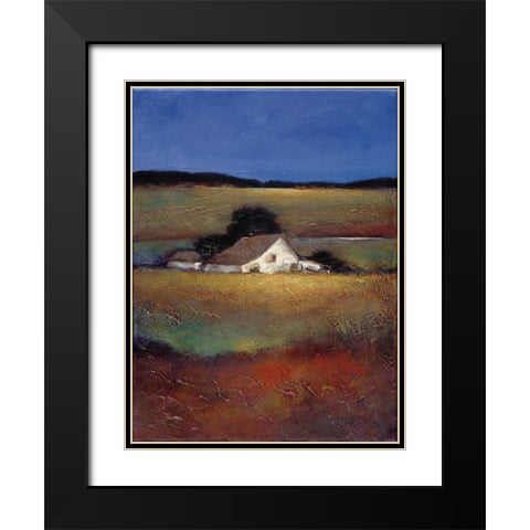 Silent Morning Black Modern Wood Framed Art Print with Double Matting by Wong, Joseph
