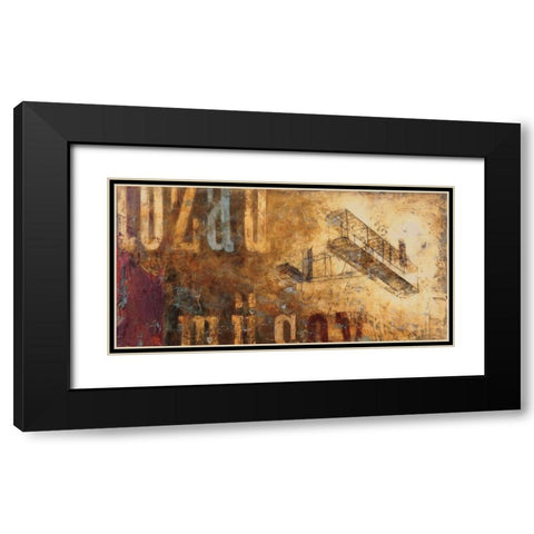 Destinos Black Modern Wood Framed Art Print with Double Matting by Aliaga, Carme