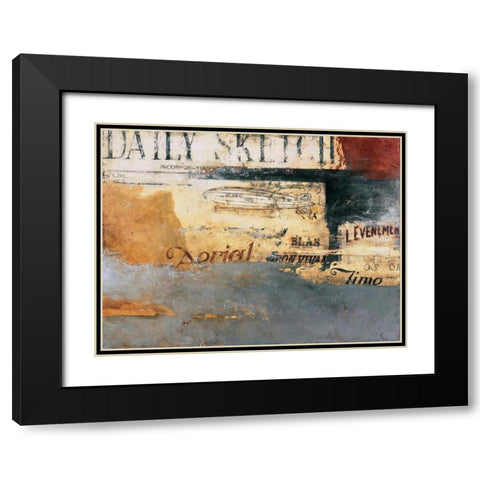 Zeppelin Black Modern Wood Framed Art Print with Double Matting by Aliaga, Carme