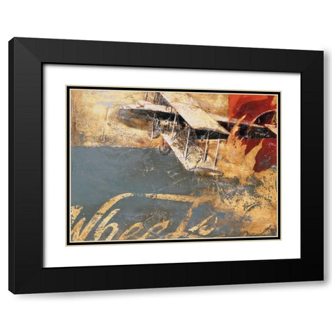 Wheels and Wings Black Modern Wood Framed Art Print with Double Matting by Aliaga, Carme