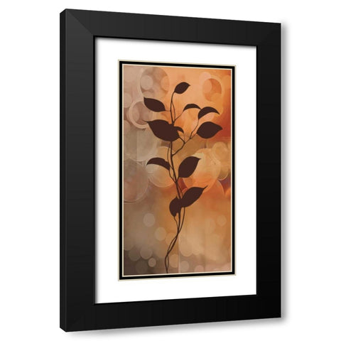 Flora II Black Modern Wood Framed Art Print with Double Matting by Aparicio, Edward