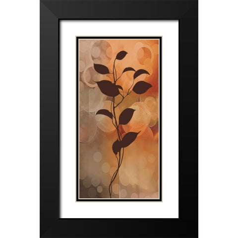 Flora II Black Modern Wood Framed Art Print with Double Matting by Aparicio, Edward