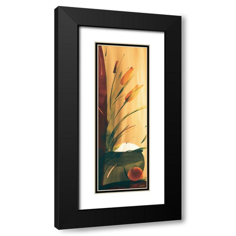 Slender Florals II Black Modern Wood Framed Art Print with Double Matting by Abellan, Lola