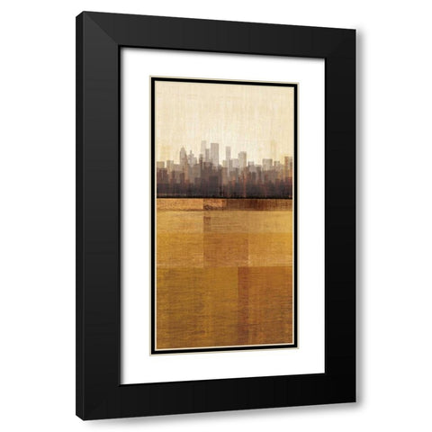 Metropolitan Jewel-Box - Topaz Black Modern Wood Framed Art Print with Double Matting by Amori