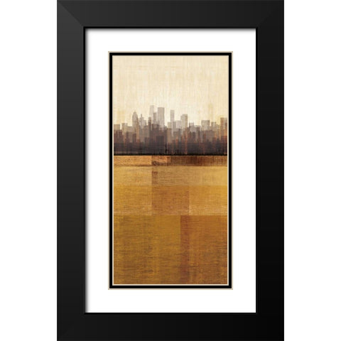 Metropolitan Jewel-Box - Topaz Black Modern Wood Framed Art Print with Double Matting by Amori