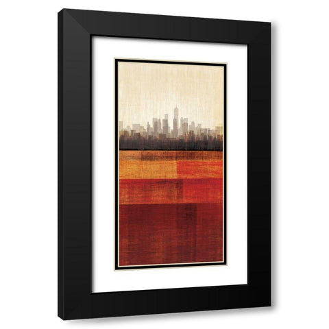 Metropolitan Jewel-Box - Ruby Black Modern Wood Framed Art Print with Double Matting by Amori