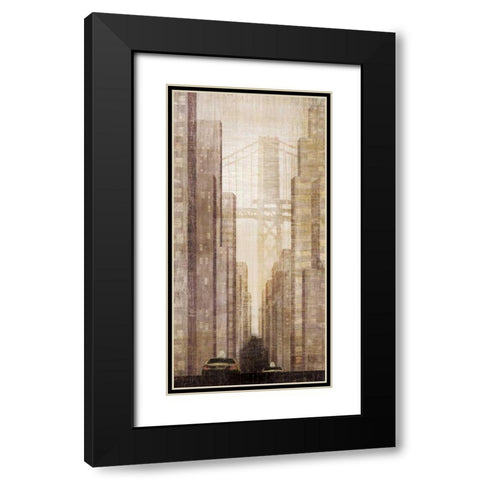 Departures Black Modern Wood Framed Art Print with Double Matting by Amori