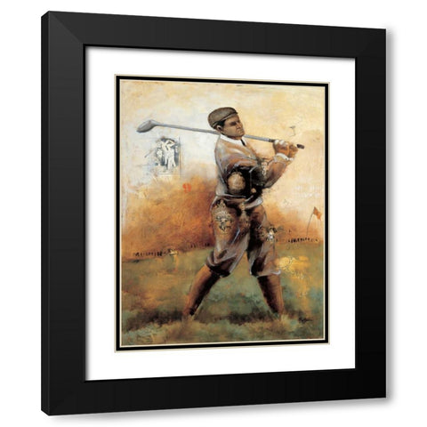 Birdie Black Modern Wood Framed Art Print with Double Matting by Azim, Roya