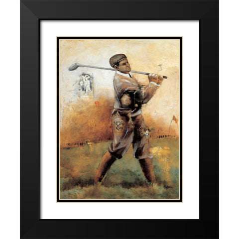 Birdie Black Modern Wood Framed Art Print with Double Matting by Azim, Roya