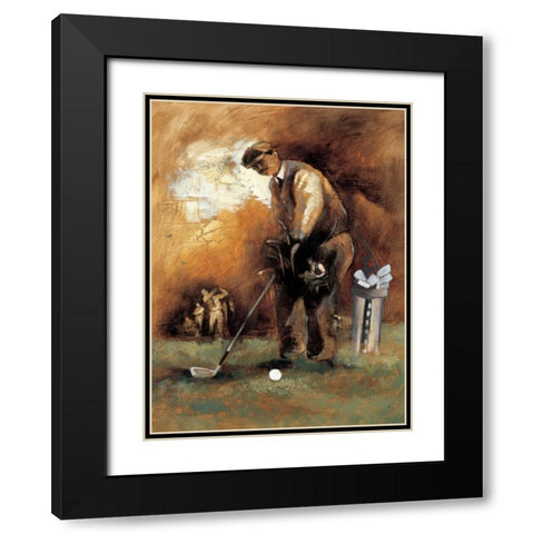 At the Tee Black Modern Wood Framed Art Print with Double Matting by Azim, Roya