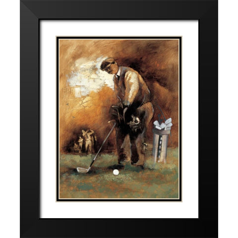 At the Tee Black Modern Wood Framed Art Print with Double Matting by Azim, Roya