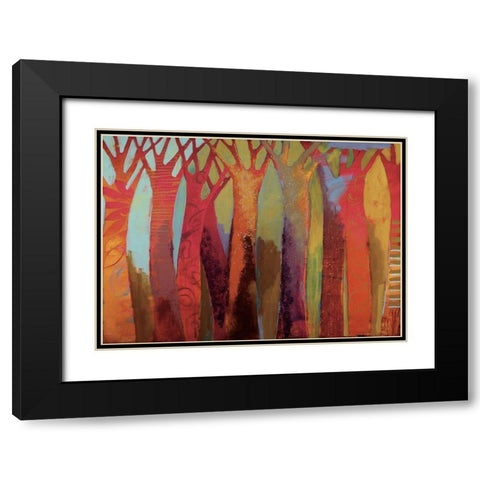 Enchanted City Black Modern Wood Framed Art Print with Double Matting by Bredvik, Brenda K.
