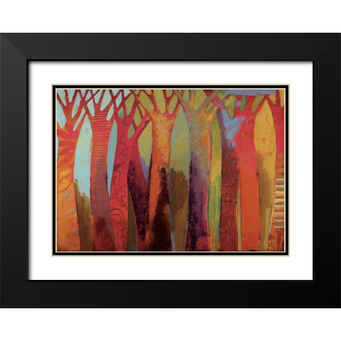 Enchanted City Black Modern Wood Framed Art Print with Double Matting by Bredvik, Brenda K.