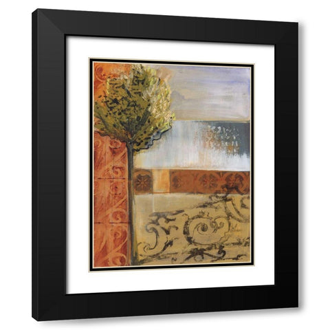 Beyond the Gate Black Modern Wood Framed Art Print with Double Matting by Bernsen, Leslie