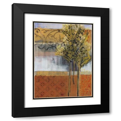 Edge of the Path Black Modern Wood Framed Art Print with Double Matting by Bernsen, Leslie