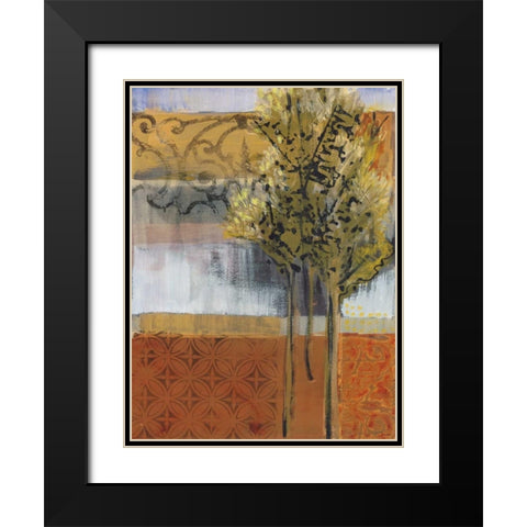 Edge of the Path Black Modern Wood Framed Art Print with Double Matting by Bernsen, Leslie