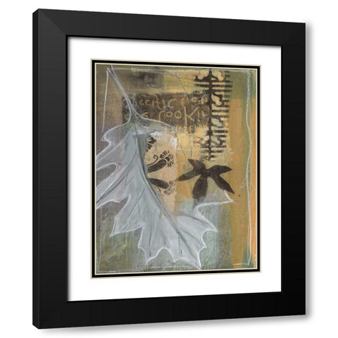 Leaf Luminescence II Black Modern Wood Framed Art Print with Double Matting by Bernsen, Leslie