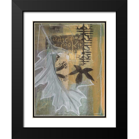Leaf Luminescence II Black Modern Wood Framed Art Print with Double Matting by Bernsen, Leslie