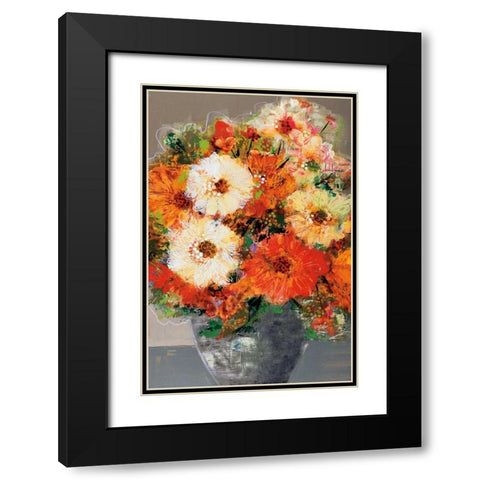 In Full Bloom Black Modern Wood Framed Art Print with Double Matting by Bernsen, Leslie
