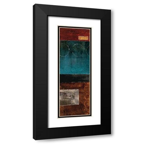 Linear I Black Modern Wood Framed Art Print with Double Matting by Blake, W.