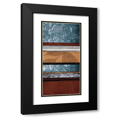 Pillars of Pattern I Black Modern Wood Framed Art Print with Double Matting by Blake, W.