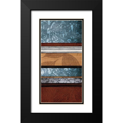 Pillars of Pattern I Black Modern Wood Framed Art Print with Double Matting by Blake, W.