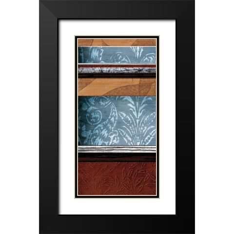 Pillars of Pattern II Black Modern Wood Framed Art Print with Double Matting by Blake, W.