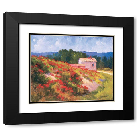 Late Spring Poppies Black Modern Wood Framed Art Print with Double Matting by Curt, Brigitte