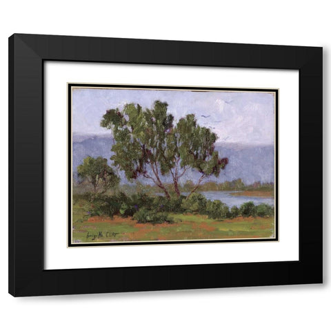Rivages Series I Black Modern Wood Framed Art Print with Double Matting by Curt, Brigitte