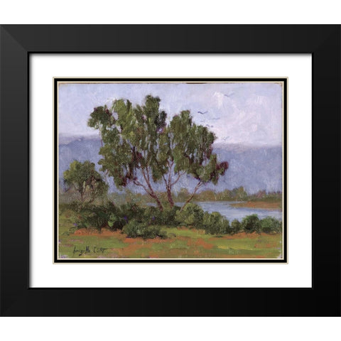 Rivages Series I Black Modern Wood Framed Art Print with Double Matting by Curt, Brigitte