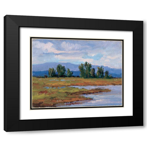 Rivages Series I Black Modern Wood Framed Art Print with Double Matting by Curt, Brigitte