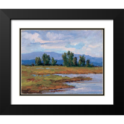 Rivages Series I Black Modern Wood Framed Art Print with Double Matting by Curt, Brigitte