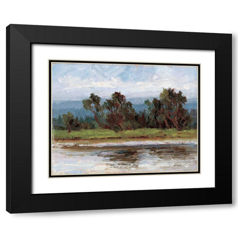 Rivages Series II Black Modern Wood Framed Art Print with Double Matting by Curt, Brigitte
