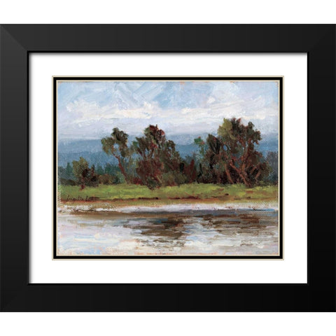 Rivages Series II Black Modern Wood Framed Art Print with Double Matting by Curt, Brigitte