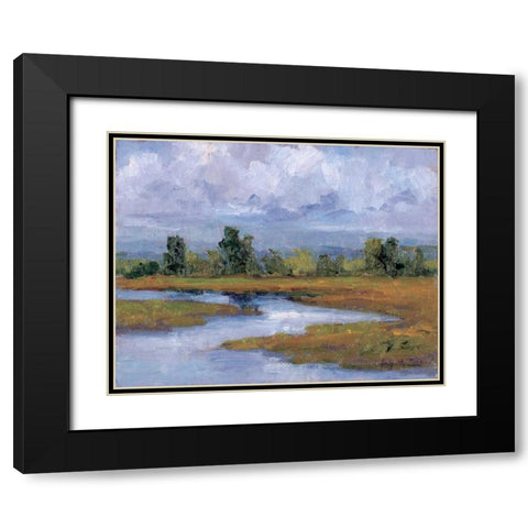 Rivages Series II Black Modern Wood Framed Art Print with Double Matting by Curt, Brigitte