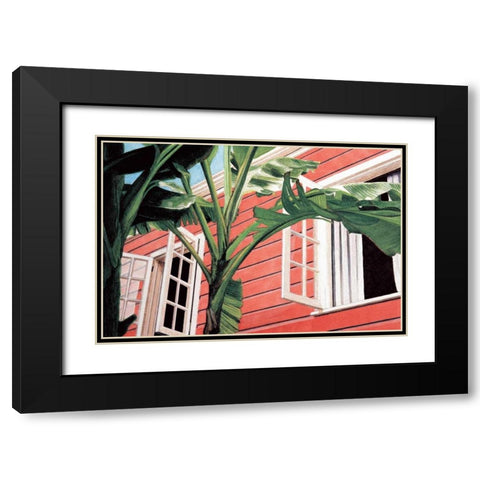 Tropical Breeze Black Modern Wood Framed Art Print with Double Matting by Canning, John